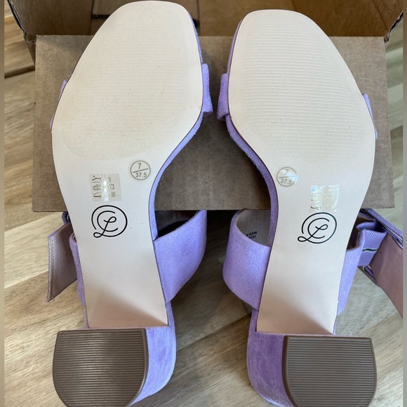 Yippy Lilac Suede Leather High Heel Sandals - Picture 4 of 4